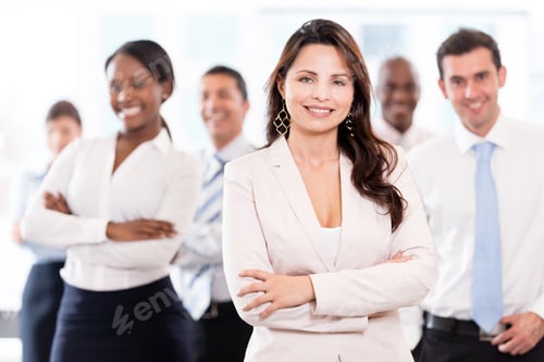 Preview: Successful Business Woman Leading A Group At The Office