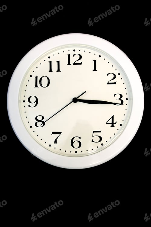 Preview: Clock Over A Black Background