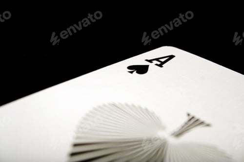 Preview: Ace Of Spades On Black Background