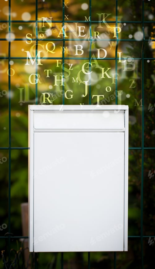 Preview: Street Mail Box With Letters Comming Out
