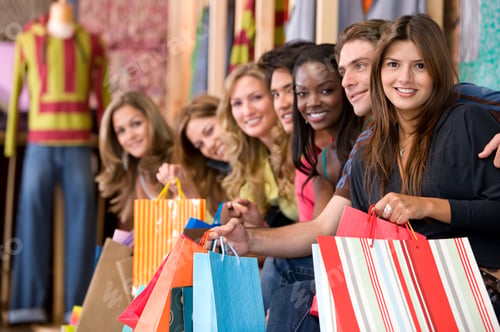 Preview: Group Of Friends Shopping In A Retail Store