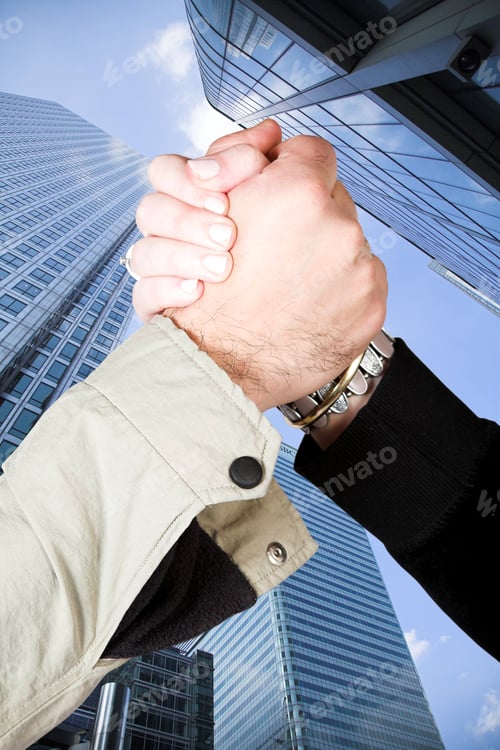 Preview: Informal Handshake Over Financial Buildings
