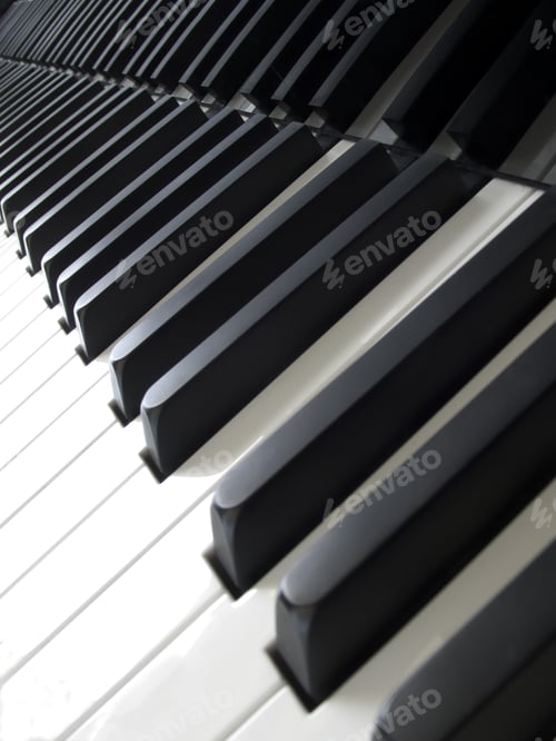 Preview: Piano Keyboard With Reflection