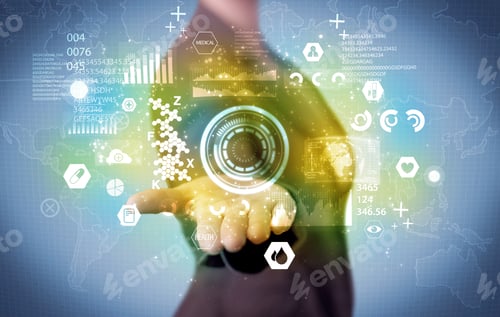 Preview: A Business Analytics Person Analyzing The Health Status Of The World From Its Hands With