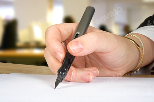 Preview: Letter Signature With An Office Background