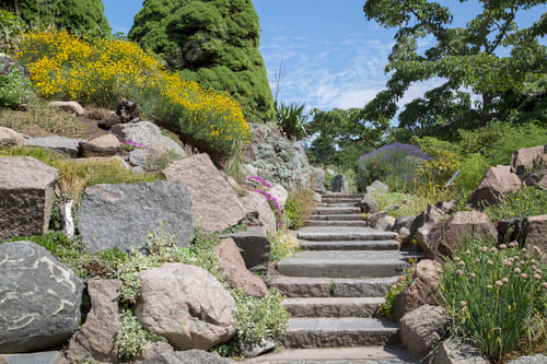 Preview: Footpath In Botanical Garden; Copenhagen; Denmark