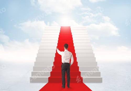 Preview: Businessman Looking At Stairs To Heaven