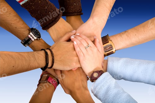 Preview: People With Their Hands Together In The Middle