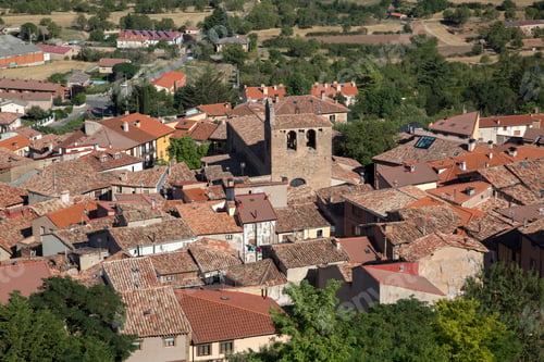 Preview: Church And Village, Poza De La Sal, Burgos, Spain