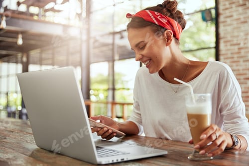 Preview: Good Looking Hipster Girl Or Female Blogger Chats With Followers In Social Networks, Uses Modern