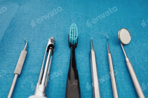 Preview: Stomatology Health Care. Image Of Dental Tools In Dental Clinic