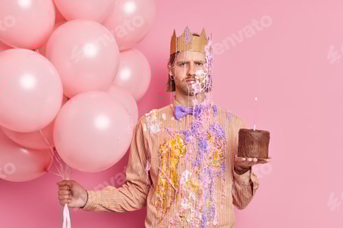 Preview: Birthday Boy with Cake and Balloons