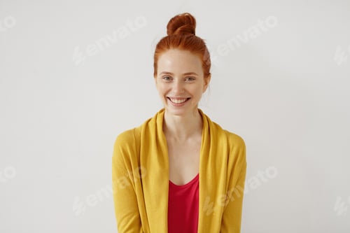 Preview: Youth, Beauty And Skin Care Concept. Studio Shot Of Beautiful Charming Young Female Of European