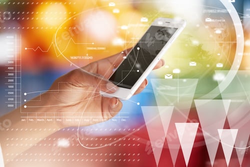 Preview: Cropped Shot Of Dark-Skinned Woman Holding Cell Phone With Blank Screen For Your Advertisement