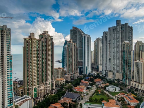 Preview: Beautiful Aerial View Of Panama City Skyscrapers