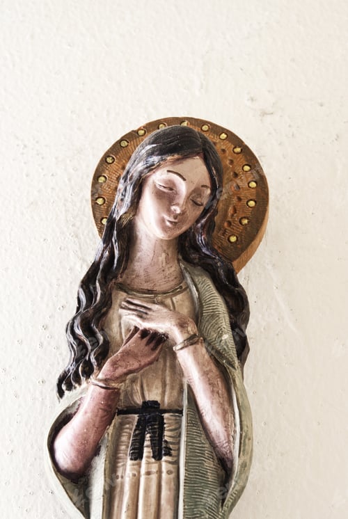 Preview: Photograph Of Virgin Mary Ceramic Figure