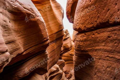 Preview: Amazing View Of The Inside Of The Antelope Canyon With A Exploring Photographer
