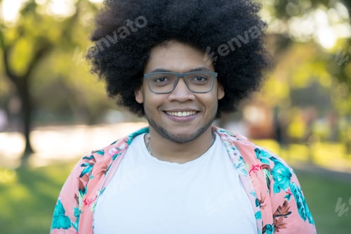 Preview: Portrait Of Young Latin Man Outdoors.