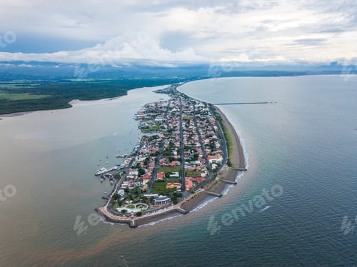 Preview: Beautiful Aerial View Of Puntarenas Town In Costa Rica