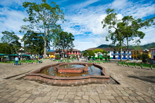 Preview: Central Square Of Colombian Town