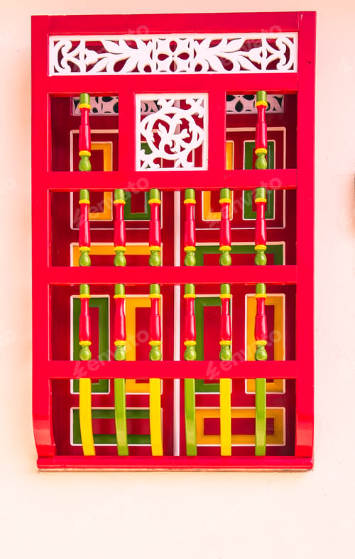 Preview: Colorful Colonial Architecture, Windows In Jerico, Antioquia.