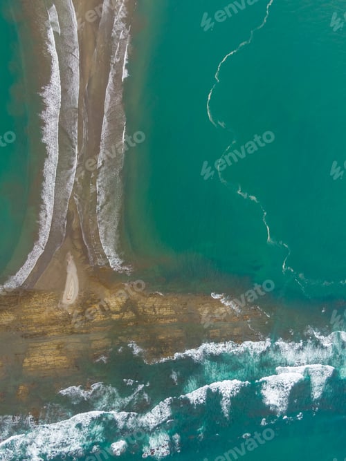 Preview: Beautiful Aerial View Of The Majestic Whale Tale In The Beach Of The National Park Marino Ballena