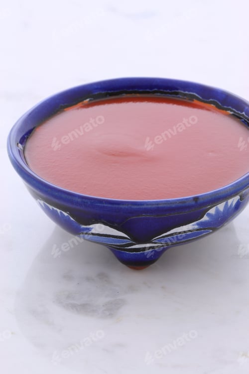 Preview: Artisan Mexican Hot Salsa In Vintage Talavera Bowl, With A Delicious Fresh Hot Flavor, On Vintage