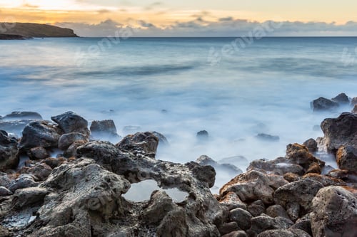 Preview: Anakena Beach On Easter Island, Rapa Nui In Chile. South America.