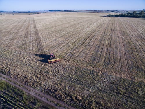 Preview: Tractor And Seeder, Direct Sowing In The Pampa, Argentina