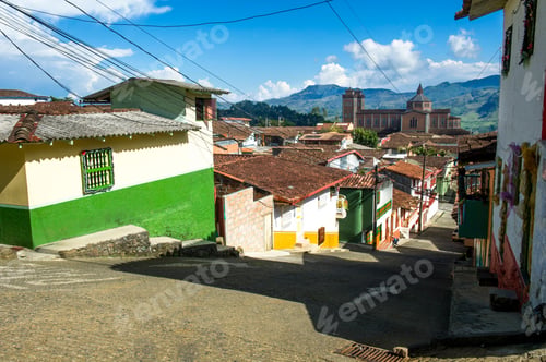 Preview: Colorful Colonial Architecture In Jerico, Antioquia.