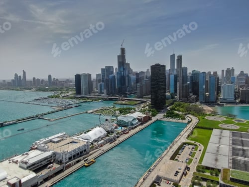 Preview: Beautiful Aerial View Of The Chicago Navy Pier