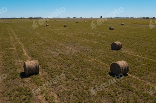Preview: Grass Bale, Grass Storage In La Pampa Countryside, Patagonia,Argentina