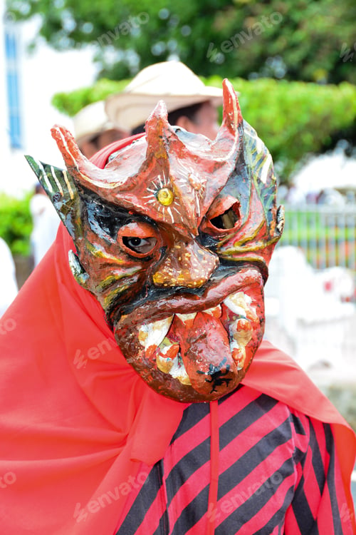 Preview: Close Uo Of A Devill Dancer In The Corpus Christi Celebration In Los Santos, Panama