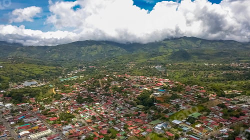Preview: Beautiful Aerial View Of The Town Of Perez Zeledon In Costa Rica