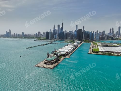 Preview: Beautiful Aerial View Of The Chicago Navy Pier