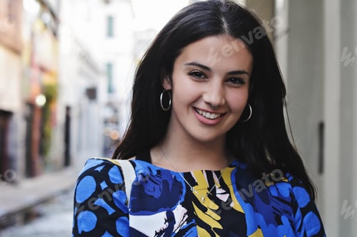 Preview: Close Up Of A Young Beautiful Woman Outdoors.