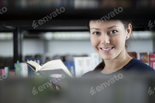 Preview: Beautiful Latin Student Spending Some Time At The Library