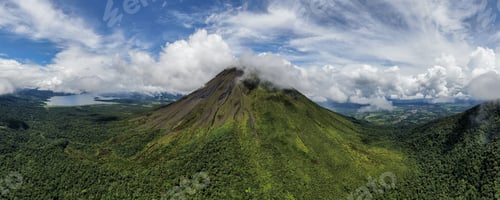 Preview: Beautiful Aerial View Of The Colosal Arenal Volcano In The Costa Rica