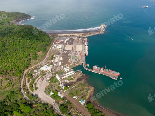 Preview: Beautiful Aerial View Of The Caldera Port In Puntarenas Costa Rica