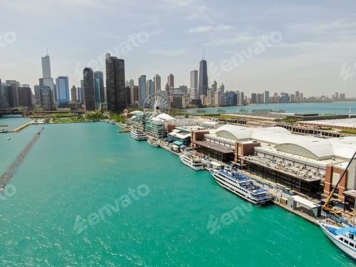 Preview: Beautiful Aerial View Of The Chicago Navy Pier