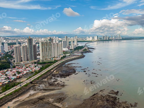 Preview: Beautiful Aerial View Of Panama City Skyscrapers