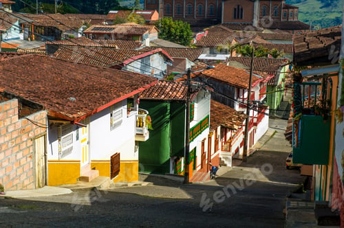 Preview: Colorful Colonial Architecture In Jerico, Antioquia.