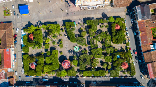 Preview: Magnificent Granada'S Central Park Seen From The Sky, In Nicaragua