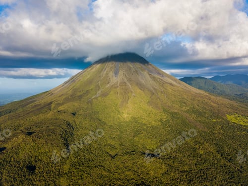 Preview: Beautiful Cinematic Aerial View Of The Arenal Volcano In Costa Rica