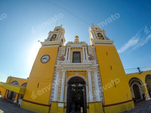 Preview: Beautiful Aerial View Of Puebla Mexico And Its Church