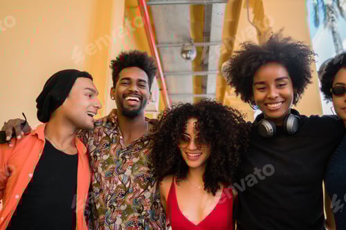 Preview: Portrait Of Afro Friends Having Fun In The City And Spending Good Time Together. Friendship And