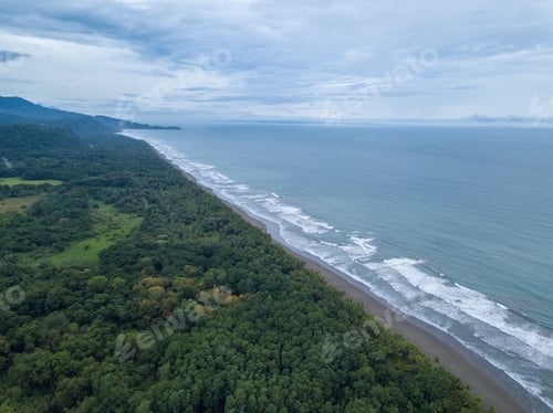 Preview: Beautiful Aerial View Of Dominical Beach In Costa Rica