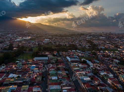 Preview: Beautiful Aerial View Of The City Of San Jose Costa Rica