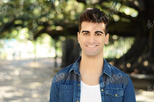 Preview: Portrait Of A Young Latin Man. Outdoors. Urban Concept.