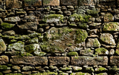 Preview: Ancient Stone Wall With Moss Background, Brazil